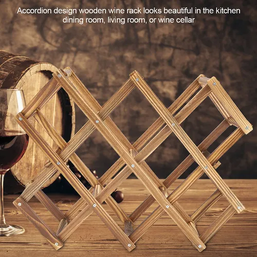 Botellero De Madera Plegable, Organizador De Vino, Para Coci