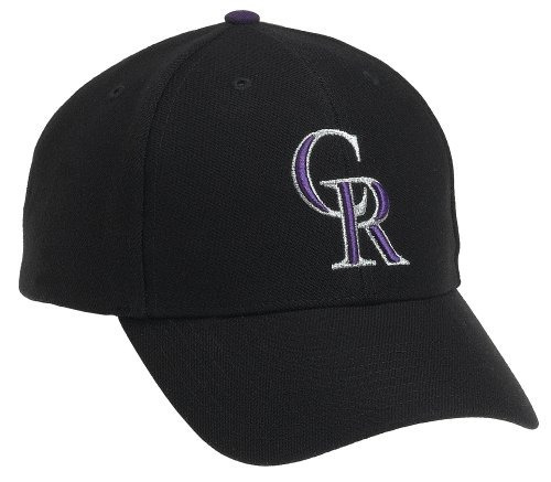 Colorado Rockies Mvp Casquillo Ajustable, Negro.