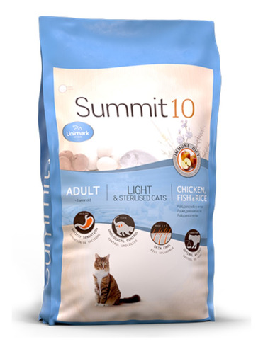 Summit10 Gato Light & Sterilised Chicken, Fish & Rice 1,5kg