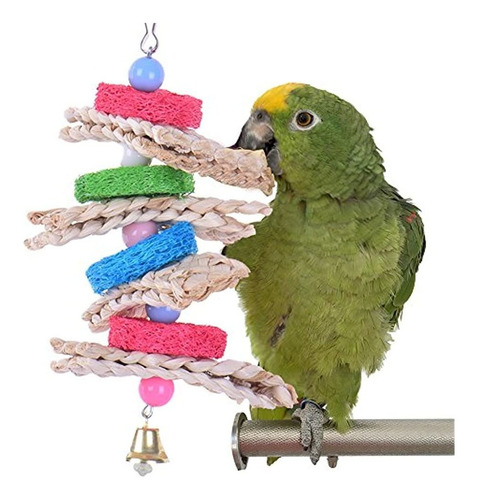 Pet Bird Parrot Bite Swing Masticando Juguete Natural Sepa T