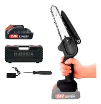 Comprar Mini Motosierra Inalámbrica Batería Recargable Cadena Madera Color Negro