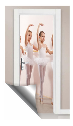 Adesivo Porta E Parede Dançarina Ballet Infantil Bailarinas