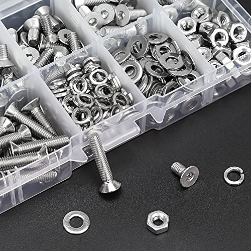 Helifouner, 360 Unidades, M4 X 6 Mm, 8 Mm, 10 Mm, 12 Mm, 16