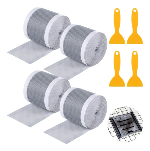 Set De Recogedor De Pelo Drain Mesh, 4 Rollos Desechables