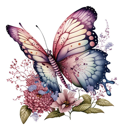 De Calcomanías De Pared De Mariposas Y Flores, De Pared De