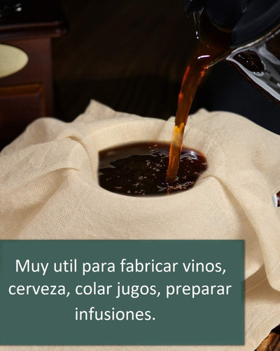 Imagen 2 de 5 de Tela Para Queso Bouquet Garni Lino Natural Cheese Cloth