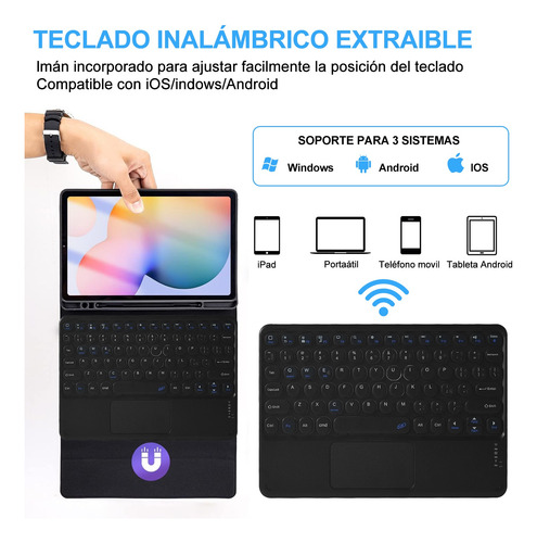 Funda Tablet Para Samsung S6 Lite 10.4 Con Lápiz Mouse