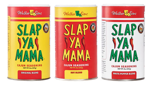 Condimentos Walker & Sons Slap Ya Mama Cajun, (paquete De 3u
