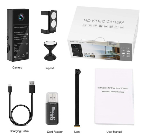 Boveila Cámara Espía Cámara Oculta Nanny Cam, Wi-fi Mini 108