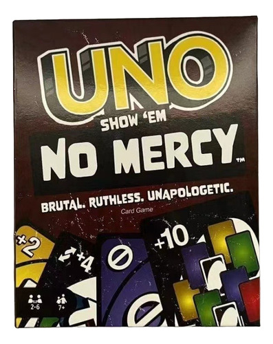 Mattel Uno No Mercy Card Games Pocket-size For Party Fun