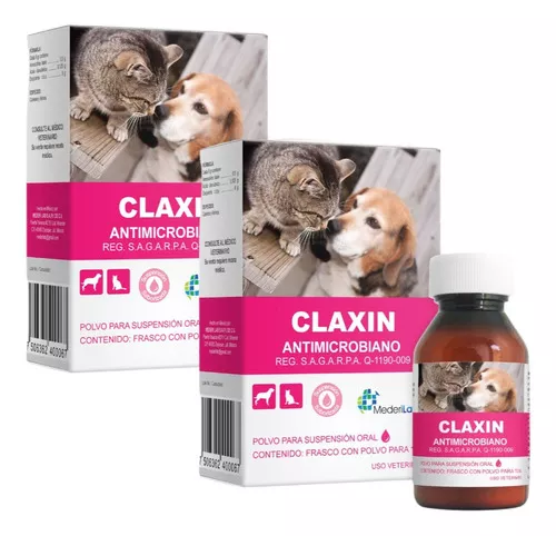 Pack De 2 Cajas De Claxin Amoxicilina Ácido Clavulánico