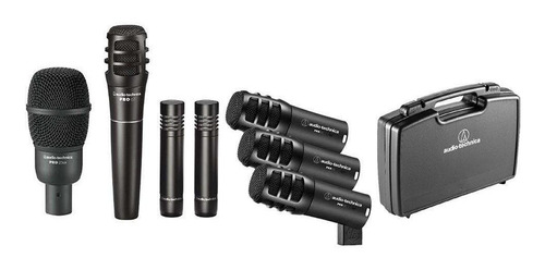 Juego Micrófonos Batería Pro-drum7 Audio Technica Color Negro