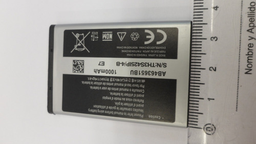 Bateria Samsung Original Ab463651bu E7 960mah (2009) E2050