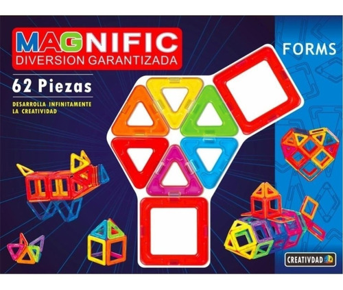 Magneticos Magnific Forms 62 Piezas Plasticas Con Iman Mania