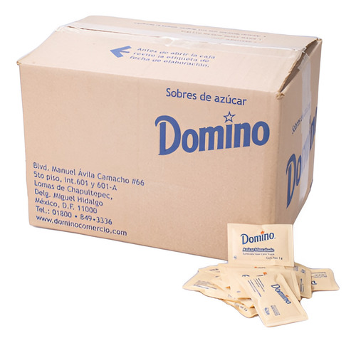 Azúcar Mascabado Domino 1000 Sobres De 5 Gramos, Caja 5 Kg