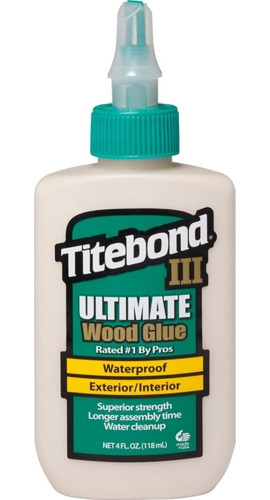 Pegamento Titebond Iii Ultimate Wood Glue Para Madera 4 Oz