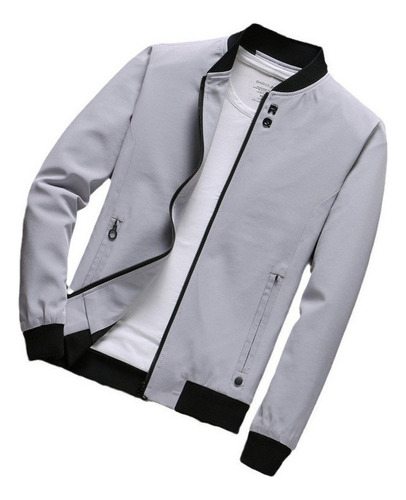 Chamarra Rompevientos Casual Ligera Tipo Bomber Varsity Para