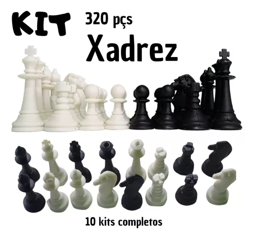 Peças de Xadrez Geométrica - Kit Rei e Rainha