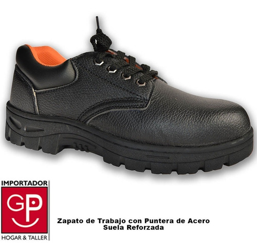Zapato De Trabajo Con Puntera De Acero Suela Reforzada Negro