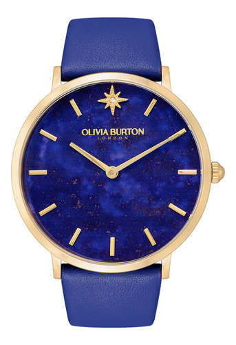 Relógio Olivia Burton Feminino Couro Azul 24000068