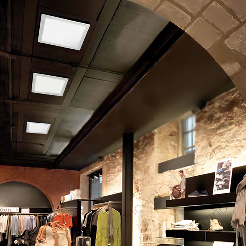 Pack 5 Foco Panel Plafon Sobrepuesto Cuadrado 24w Luz Fria Color Blanco