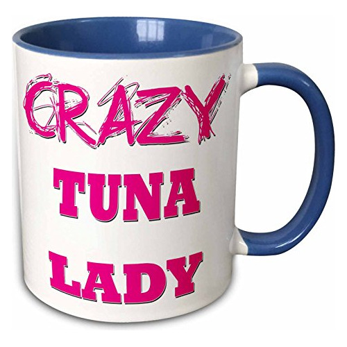 Taza De Dos Tonos Crazy Tuna Lady, 11 Oz, Azul