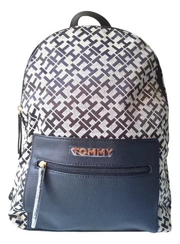 Mochila Backpack Tommy Hilfiger Mujer 69j8441 Color Beige Diseño de la tela  Liso