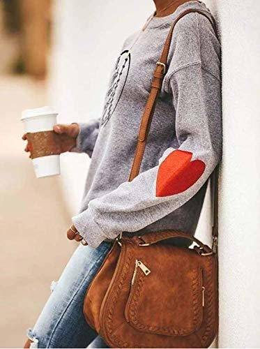 Imagen 4 de 4 de Atact Love Heart Baseball Pullvoer Tops Para Mujeres 3dk5i