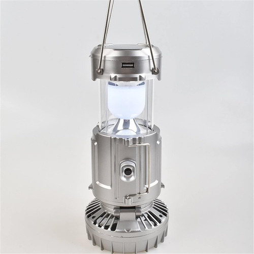 Lámpara Recargable Solar Linterna Camping Led --para Acampar