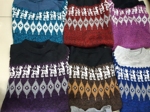 Chompa De Alpaca Para Hombre Modelo Ojitos