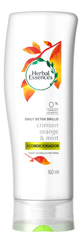 Acondicionador Herbal Essences Daily Detox Brillo Crimson orange & mint en botella de 160mL por 1 unidad