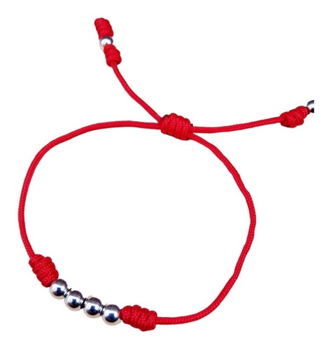 Pulsera Hilo Rojo Con Plata 925