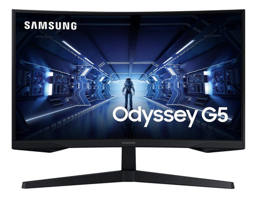 Imagen 1 de 10 de Monitor gamer curvo Samsung Odyssey G5 C27G55T led 27 " negro 100V/240V