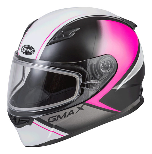 Casco Gmax Niño Gm-49y Hail Negro/rosa/blanco