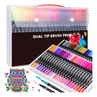 Plumón Dual Pen Brush Paquete Con 48 Piezas Con Doble Punta