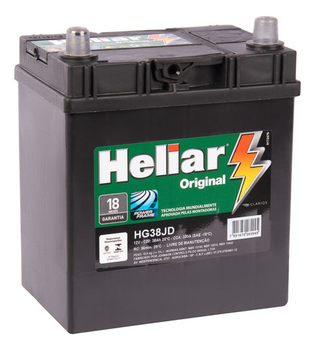 Batería Heliar Ns40l Auto Japonés O Spark 65a 36a/h