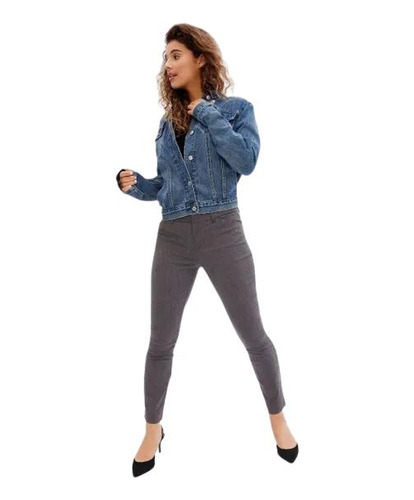 Mujer Pantalon Gap Skinny Ankle Gris Gris