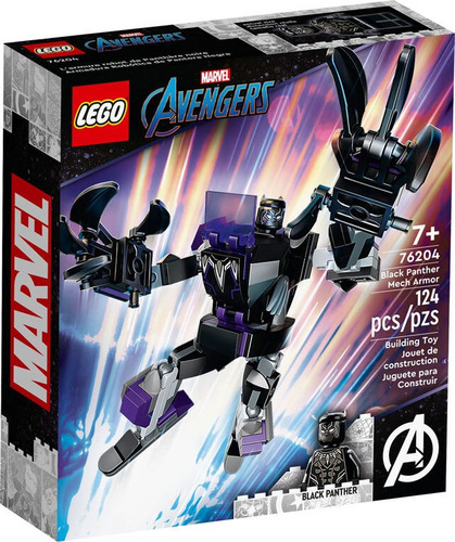 Lego Avengers - Black Panter Mech Armor - 124 Pcs - 76204 