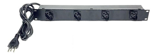 Regla de salida Rack 19 — 10 A, 4 enchufes, 2 m — 2 metros
