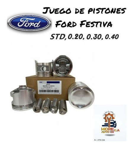 Pistones De Motor Ford Festiva Std, 0.30, 0.40