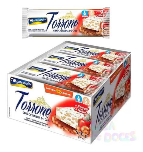 Torrone Amendoim Ou Caju 45g Caixa C/12 - Atacado