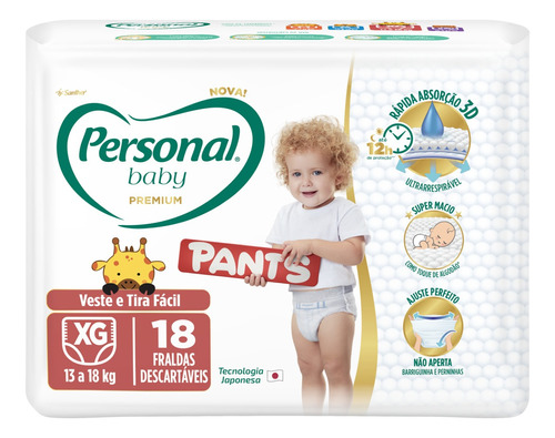 Fraldas Personal Baby Premium Pants XG