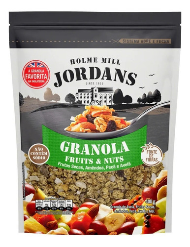 Granola Jordans fruit & nut em pouch 400 g