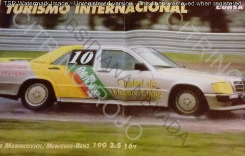 Lamina Poster Mercedes Benz 190 16v Turismo Internacional 91