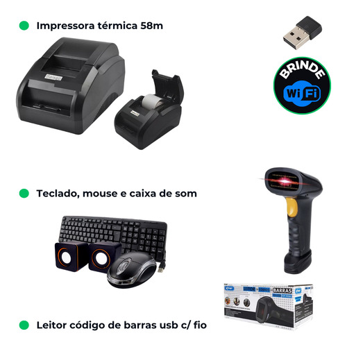 Computador Completo P/ Comércios C/ Sistema S/ Mensalidade