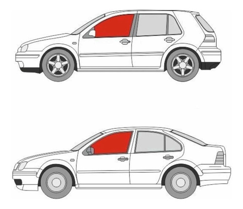 Vidrio Puerta Volkswagen Bora = Golf Delantero Izquierdo 5p