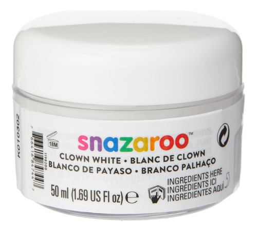 Snazaroo Pintura Facial Para Payaso, Color Blando, 50 Ml, B.