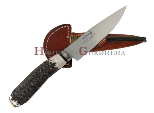 Imagen 1 de 7 de Cuchillo Yarará Criollo Ciervo Colorado Vaina Cuero 12,5