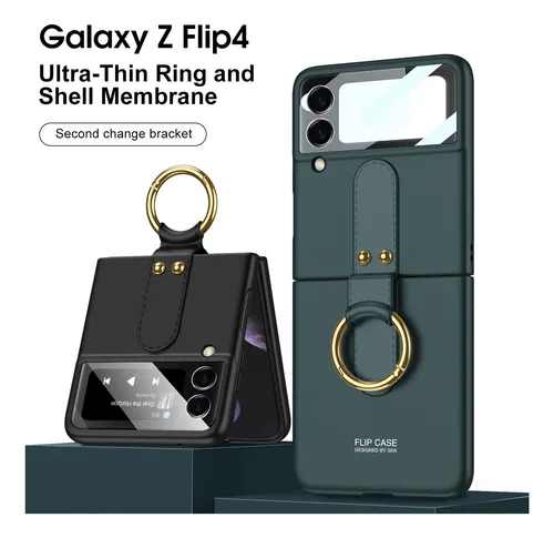 Funda Resistente Con Anillo Para Samsung Z Flip 4 Matcha