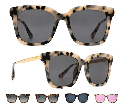 Diff Bella Gafas De Sol Cuadradas Extragrandes Para Mujer Pr